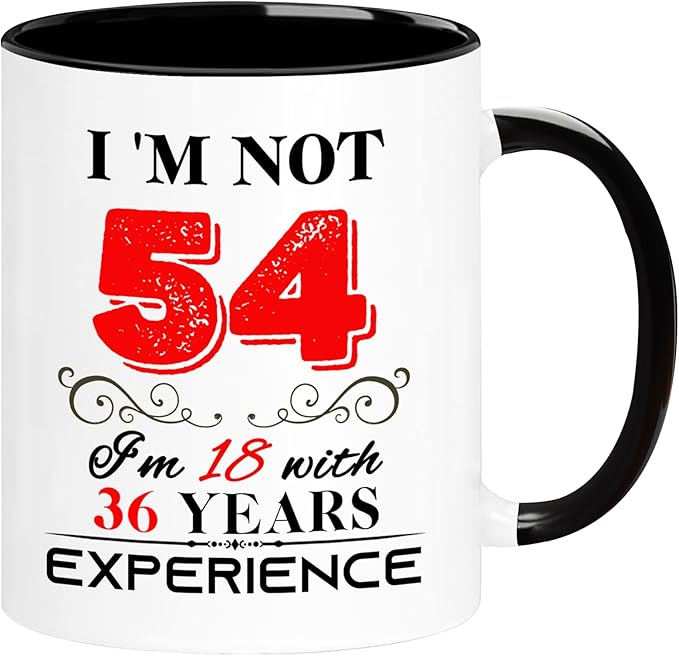 54th Birthday Mug for Women Men, 1971 Turning 54 Year Old Birthday Gifts for Mom, Dad, Grandma, Grandpa, Wife, Husband, Daughter, Sister, Best Friends, Coworkers, Her, Him, 11oz Coffee Cup