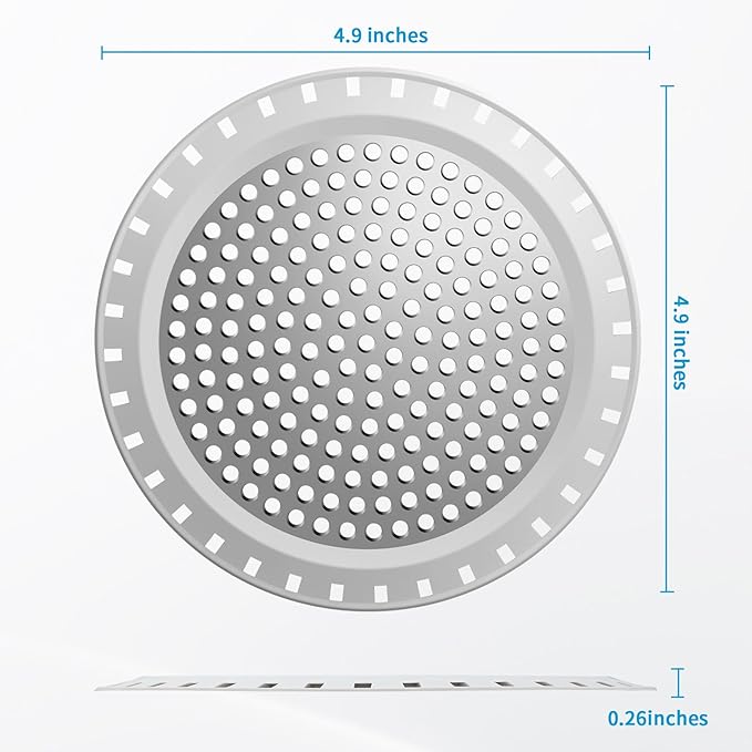 Shower Drain Hair Catcher,Aluvor Shower Drain Cover Round Bathtub Drain Strainers Weighted Metal Hair Trap Stopper Sink Protector Filter Bathroom Flat Strainer Stopper