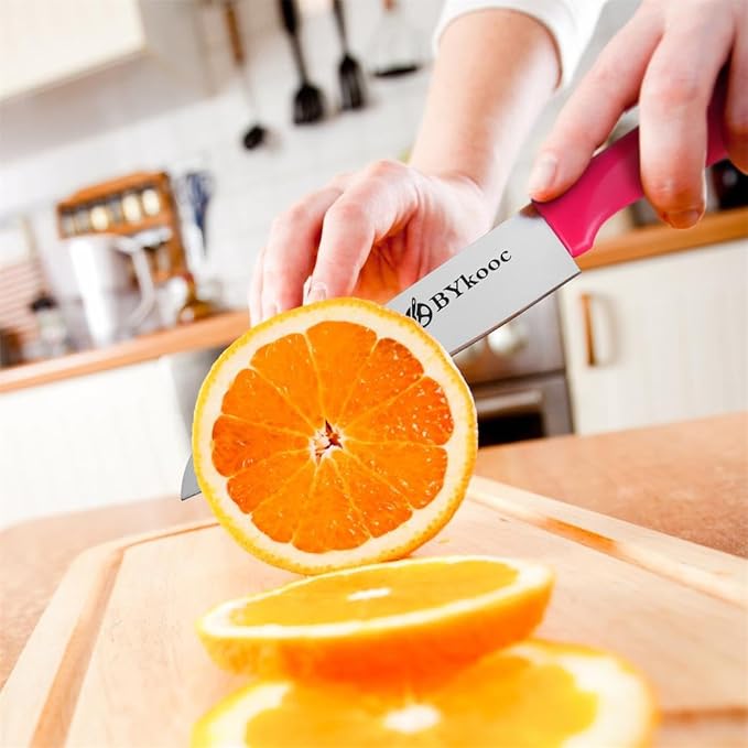 8 pieces Paring Knives (4PCS Peeling Knives and 4PCS Knife Sheath), Ultra Sharp Vegetable and Fruit Knife,German Steel Small Kitchen Knife with PP Plastic Ergonomic Handle