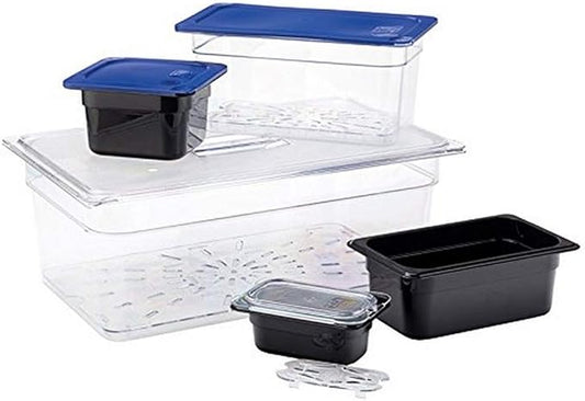 Carlisle FoodService Products Storplus Food Storage Container Food Pan, Chafing Pan for Catering, Buffets, Restaurants, Polycarbonate (Pc), 1/3 Size 6 Inches Deep, Clear, (Pack of 6)