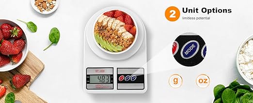 Digital Kitchen Scale 22lb/10kg Capacity, Stainless Steel Food Scale with oz/g Units | Replaceable Battery Power | Ideal for Meal Prep, Cooking, Baking