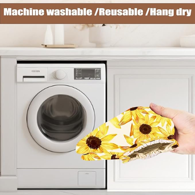 Sunflower Plastic Bag Holder 22.5x9 Inch, Wall Mount Plastic Bag Holders for Grocery Bags, Floral Reusable Grocery Bags Storage Dispenser for Home Kitchen Pantry Decor, Sunflower Gifts for Women Mom