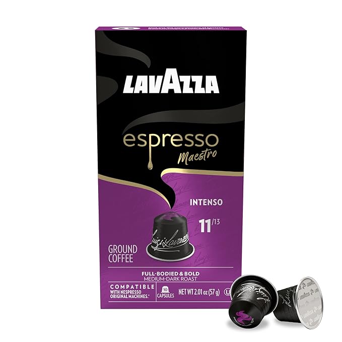 Lavazza Deciso Espresso Dark Roast Capsules Compatible with Nespresso Original Machines , 10 Count (Pack of 6)