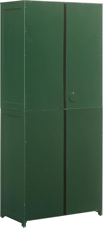 Crosley Furniture Savannah Tall Pantry Storage Cabinet with Shelves, Kitchen, Dining, or Laundry Room, Hunter Green