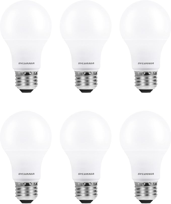 Sylvania ECO LED Light Bulb, A19, 100W Equivalent, Efficient 14.5W, 7 Year, 1450 Lumens, Frosted, 5000K, Daylight - 6 Pack (40884)