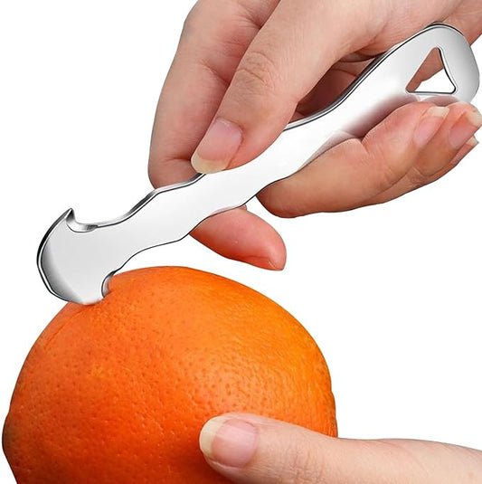 2 Pack, Stainless Steel Orange Peeler Knife – Multi-Functional Citrus Peeler, Fruit Peeler & Peel Skin Remover for Oranges, Grapefruits, Lemons
