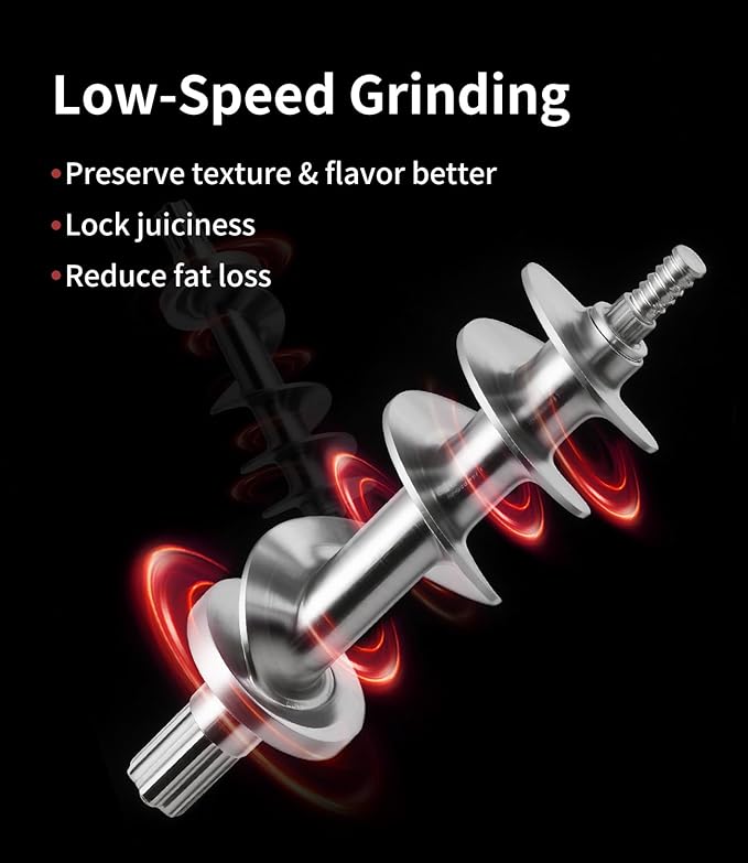 #12 Electric Meat Grinder Heavy Duty, 1.3 HP Stainless Steel Commercial Meat Grinder Machine with Sausage Tube for Deer Processing, Pet Food