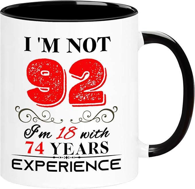 1933 92th Birthday Mug for Women Men, Turning 92 Year Old Birthday Gifts for Mom, Dad, Grandma, Grandpa, Wife, Husband, Uncle, Aunt, Sister, Best Friends, Coworkers, Her, Him, 11oz Coffee Cup