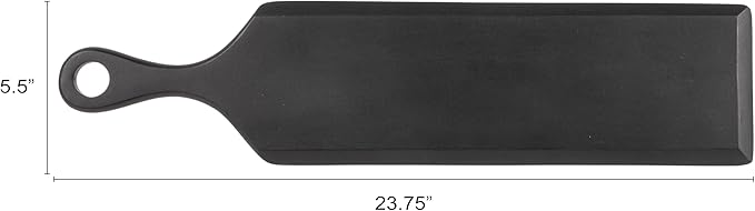 Bloomingville Acacia Wood Cheese and Cutting Board with Round Opening on Handle, Black