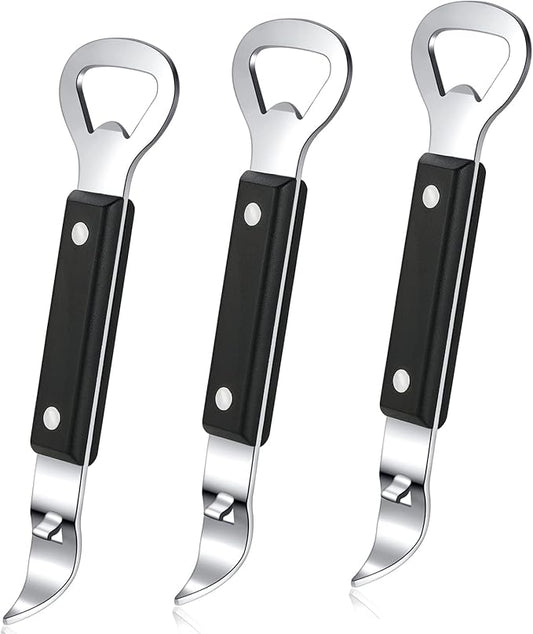 Can Punch Bottle Opener, Manual Stainless Steel Can Opener 3 Pack