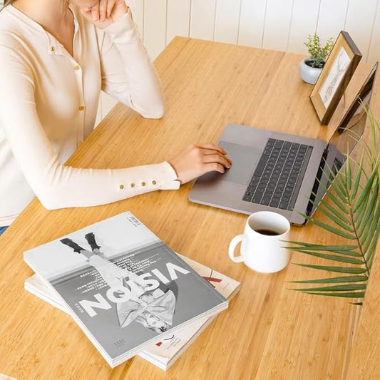FLEXISPOT EN1 Bamboo Standing Desk, 55 x 28 Inches One-Piece Electric Height Adjustable Desk (Black Frame + Bamboo Top, 2 Packages)