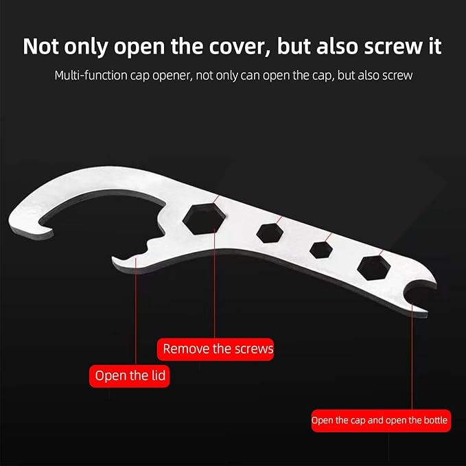 2pcs Paint Can Opener Tool Bucket Opener Tool 5 Gallon With Lid Opener Wrench Lid Remover Tool Bucket Pail Lids Manual Opener Tool for Home Industrial Portable Multifunctional Adjustable Spanner