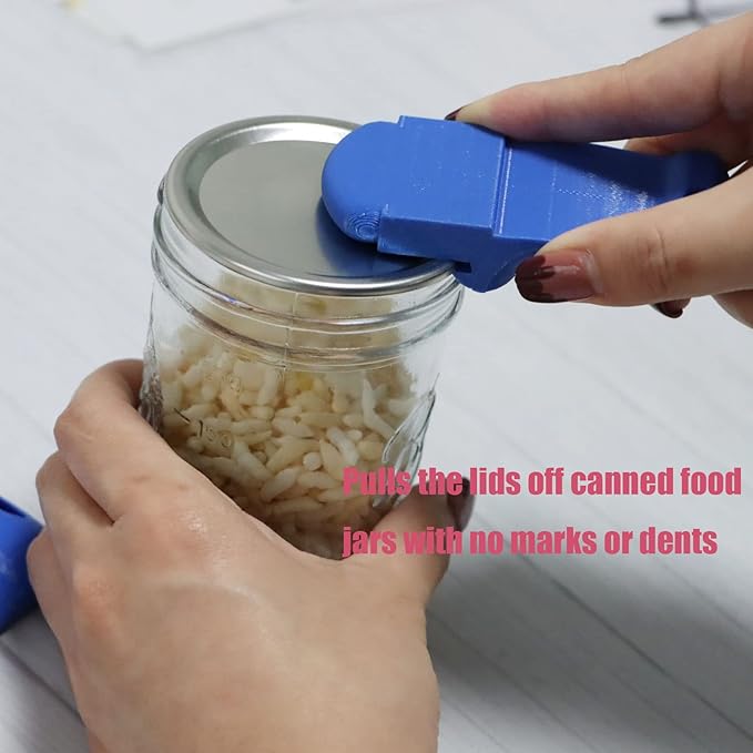 Canning Jar Opener, Mason Jar Opener Canning Tools for Releases Aluminum Vacuum Seal on all Wide Mouth and Regular Mouth Lids,Blue