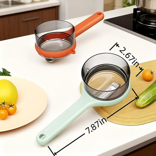 Fruit And Vegetable Peeler With Storage Box, Universal Peeler For Fruits And Vegetables, Non-Slip Handle Design, Double-Sided Multifunctional Peeler For Home Kitchen (2, orange)