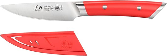 Cangshan HELENA Series German Steel Forged 3.5" Paring Knife with Sheath (Red)