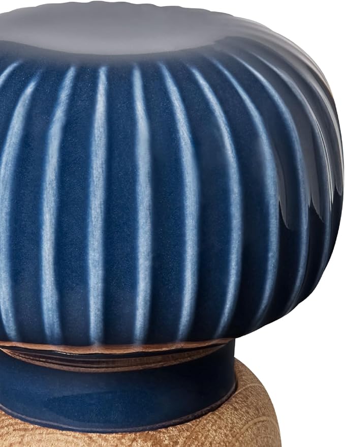 Kahler Hammershoi Salt and Pepper Grinder, Indigo, 7.3"H x 2.6"D, Designed by Hans-Christian Bauer, Gift Box Included