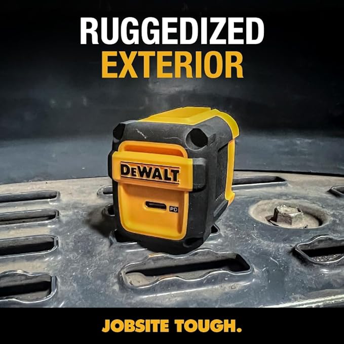 DEWALT Heavy Duty 30W PD USB Wall Charger, Worksite USB-C Chargers, Type C Fast Charger, Foldable Plug, Compatible with iPhone 17 16 15 14 13 Pro Max iPad Pro