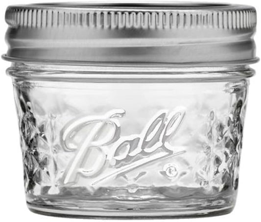 Ball Mason 4oz Quilted Jelly Jars with Lids and Bands, Set of 12