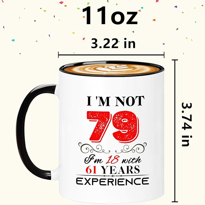 1946 79th Birthday Mug for Women Men, Turning 79 Year Old Birthday Gifts for Mom, Dad, Grandma, Grandpa, Wife, Husband, Daughter, Sister, Best Friends, Coworkers, Her, Him, 11oz Coffee Cup