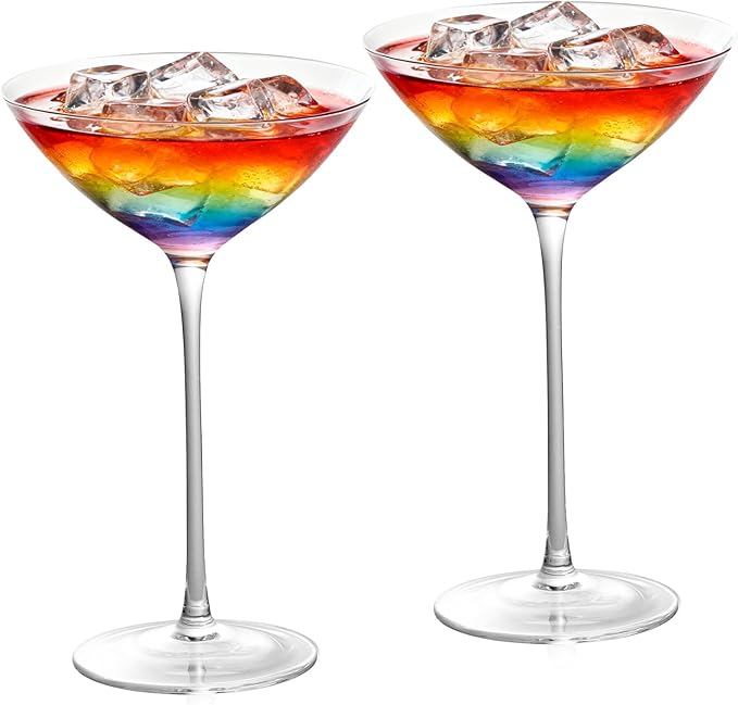 KAMMAK Martini Glasses Set of 2, 4.9 oz Clear Crystal Cocktail Glasses with Stem, Reusable Cocktail Glassware for Wedding Birthday Party, Bar, Margarita, Whiskey, Gin, Tequila, DS01