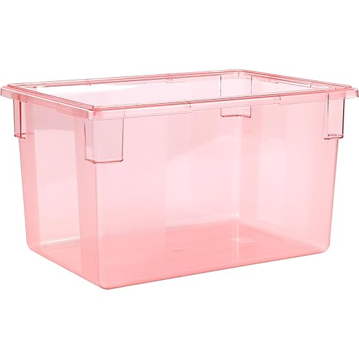 Carlisle FoodService Products 10624C05 StorPlus Color-Coded Food Box Storage Container Only, 21.5 Gallon, 26" x 18" x 15", Red (Pack of 3)