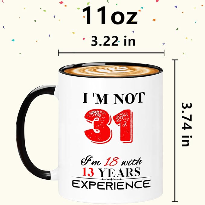 1994 31th Birthday Mug for Women Men, Turning 31 Year Old Birthday Gifts for Mom, Dad, Grandma, Grandpa, Wife, Husband, Daughter, Sister, Best Friends, Coworkers, Her, Him, 11oz Coffee Cup