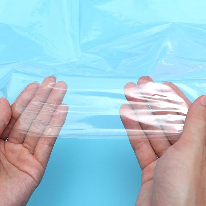 VICASKY 12pcs Clear Garment Rack Cover with Hanger Opening Transparent Dress Protectors Shoulder Protector Covers Disposable Clothing Storage Bags for Dry Cleaners and Home Use