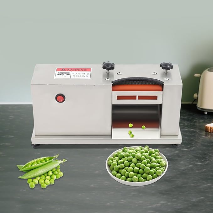 Adjustable Beans Sheller Machine Commercial Pea Peeler with One-Click Switch & 5.51 Lbs/H Semi-Automatic Peeling Machine Home Bean Bean Peeler for Home Kitchens, Restaurants, Vegetable Vendors