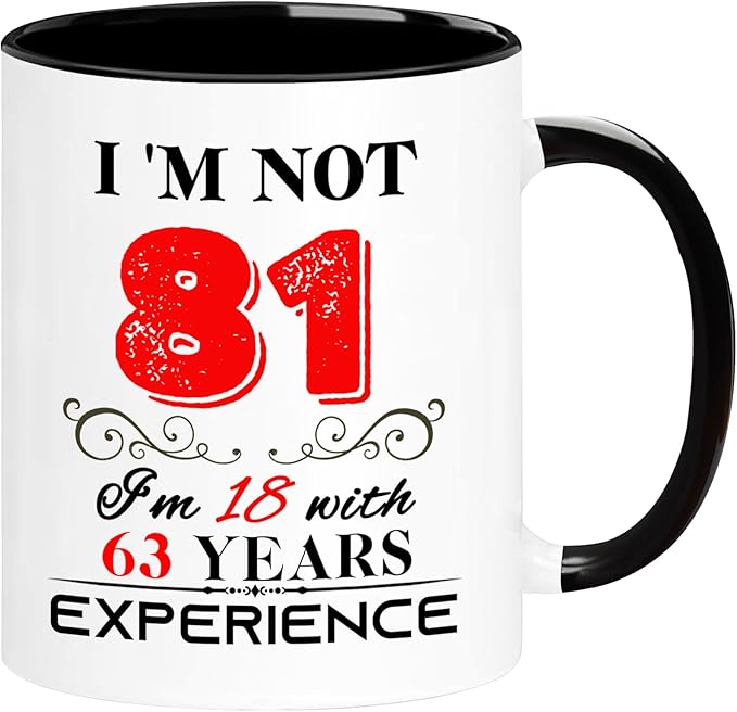 1944 81th Birthday Mug for Women Men, Turning 81 Year Old Birthday Gifts for Mom, Dad, Grandma, Grandpa, Wife, Husband, Daughter, Sister, Best Friends, Coworkers, Her, Him, 11oz Coffee Cup