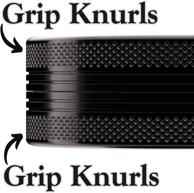 Herb Grinders. 2 Layer Grinder. 4 inch aluminum alloy metal. Top and Bottom Only. NO Screen Catcher. (2, Black, 4 inches)
