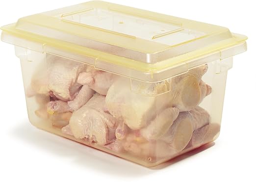 Carlisle FoodService Products 10612C22 StorPlus Color-Coded Food Box Storage Container Only, 5 Gallon, 18" x 12" x 9", Yellow (Pack of 6)