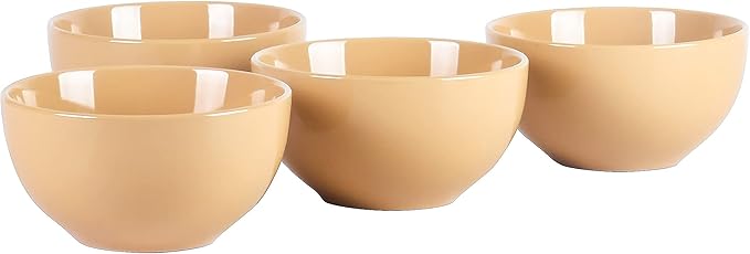 Color Wave Stoneware 16pc Dinnerware Set, Honey Golden)