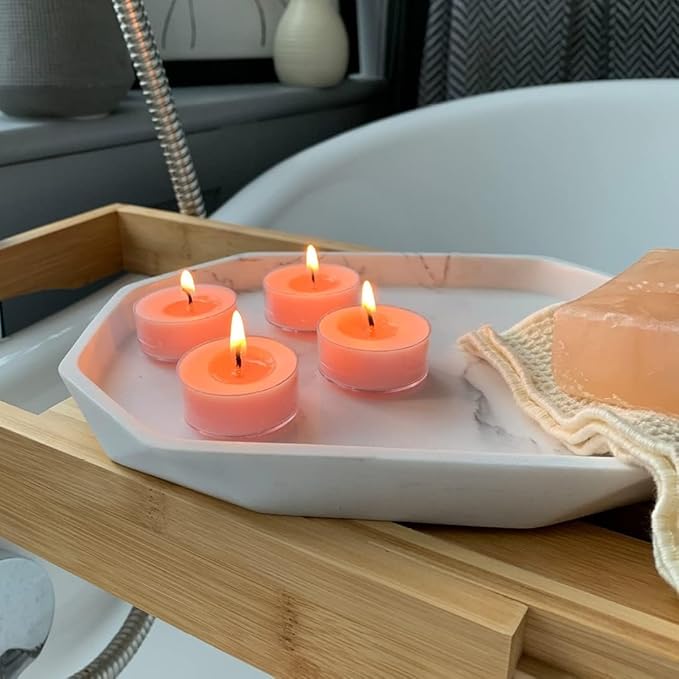 PartyLite Set of 12 Tea Lights Candles, Moonflower Scent, Aromatherapy Scented Candles Gift Set, Up to 4 to 6 Hours Burn Time