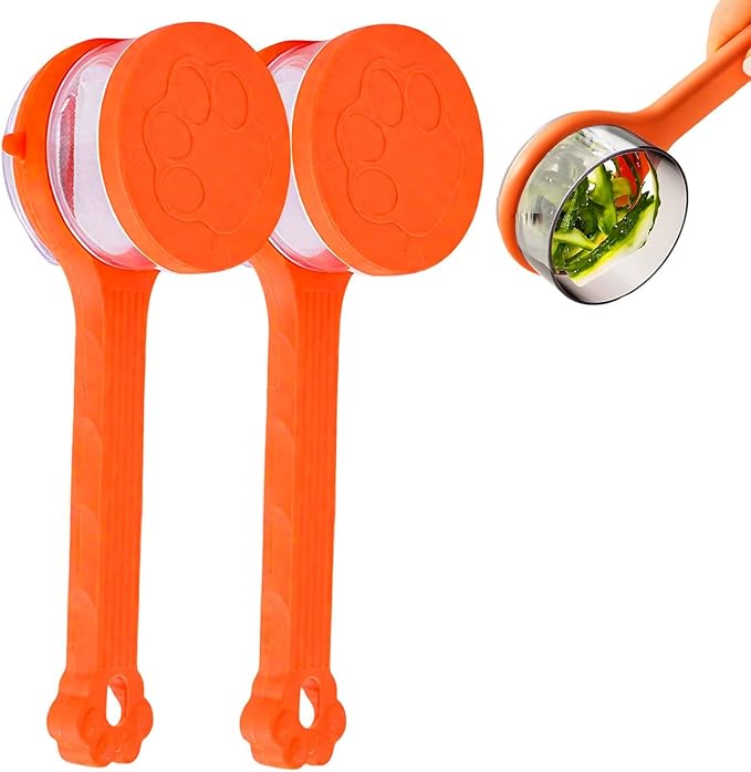 Peeling Knife With Storage Boxs, New with Box Storage Kitchen Special Fruit Peeler, Double sided Stainless Steel Peeler, Fruit Vegetable Peeler with Container (2PC: Orange)