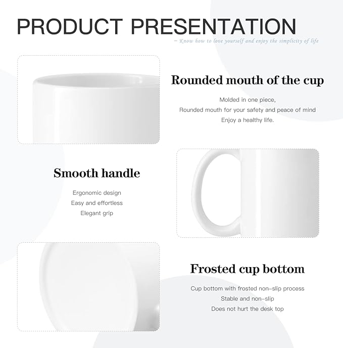 Coffee Mugs Ceramic Latte Mug with Handle Map Print 11 OZ for Men Women for Latte Cappuccino Cocoa Milk Dishwasher & Microwave Safe