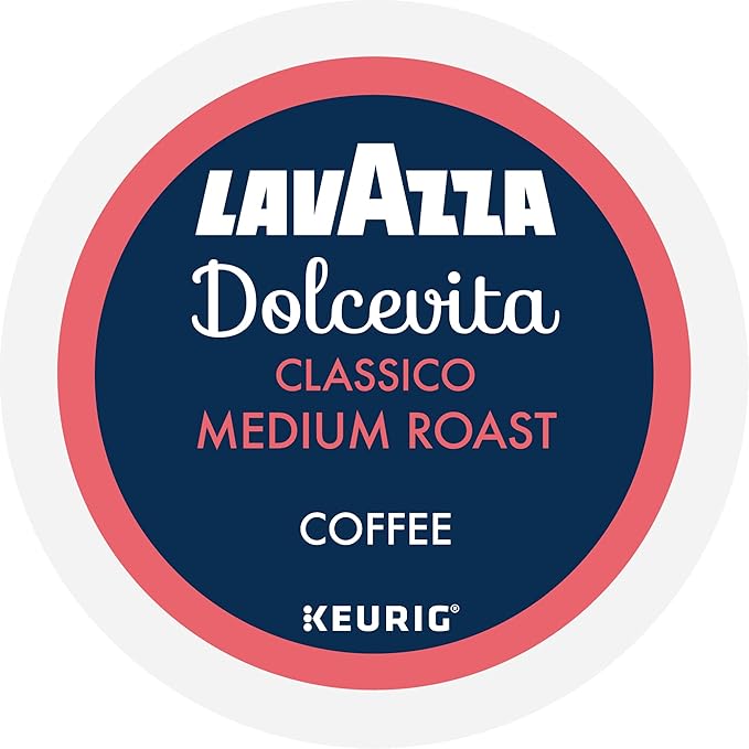 Lavazza Dolcevita Classico Keurig K-Cup® Pods, Medium Roast, Arabica and Robusta Blend (88 Pods)