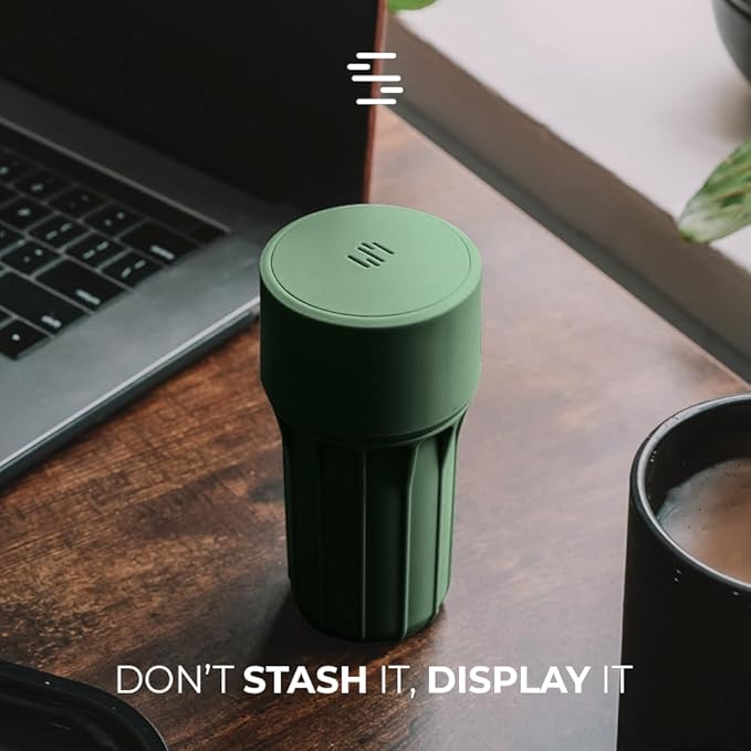 Staze Preserve Vacuum Sealed Storage Jars (148ml) | Smell Proof Containers | Herb Storage & Food Storage Container with Protection -(MARSH)