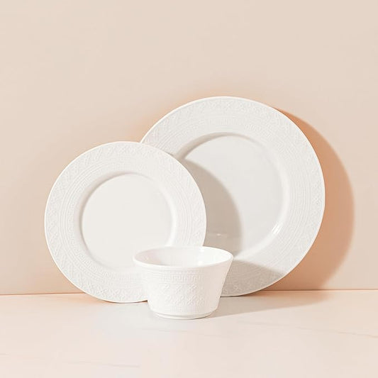 Dinnerware sets plates and bowls sets modern plates,Ceramic Dinnerware Sets,12 Pieces Porcelain Lightweight Plates,Scratch Resistant Dish Set (style - 6, 4 - Set (12pcs))