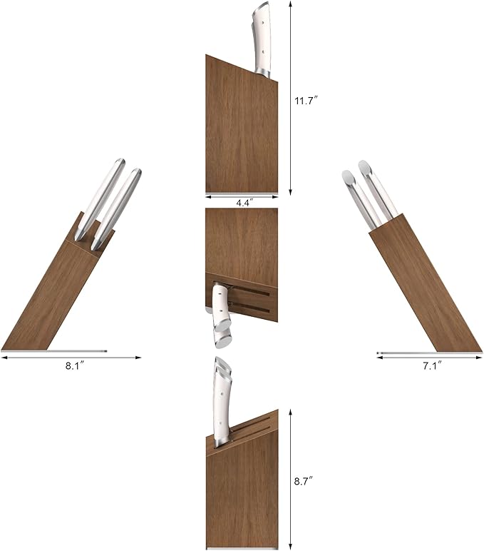 Cangshan HELENA Series German Steel Forged Cleaver Knife Block Set (3-Piece, White)