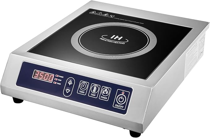 Commercial Induction Cooktop,Portable Electric Induction Countertop Burner(3500W/ 240V) with Stainless Steel Housing, Durable Commercial Induction Hot Plate for Hotel Restaurant School