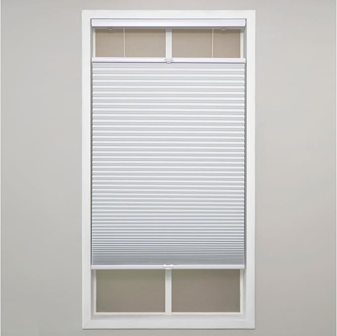 Eclipse Blackout Top Down Bottom Up Cellular Shades - Cordless Window Covering for Home or Office, Energy-Saving Light Filtering Shades, Easy Lift System - White, 33 W x 84 L