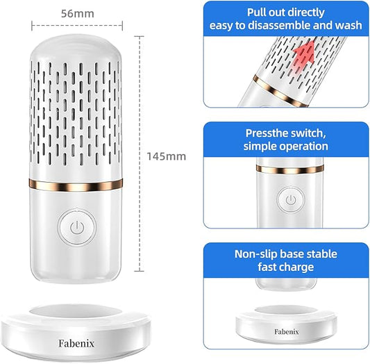 Fruit and Vegetable Cleaning Machine, USB Wireless Food Purifier, Cleaner Device for Washing Fruits, Rice, Meat and Tableware (White)