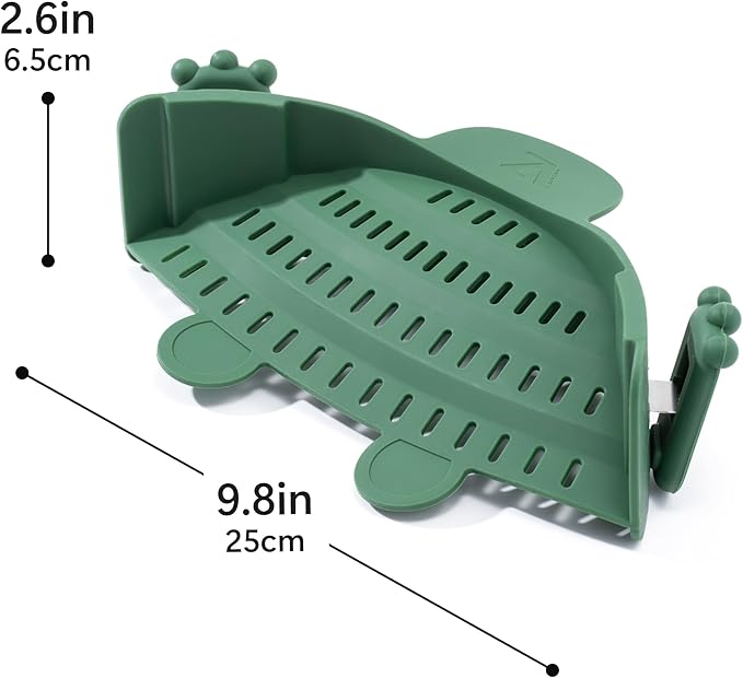 Li&Zhao Clip on Strainer - Fine Mesh Strainer Pasta Strainer Pot Strainers for Kitchen Collapsible Colander Food Strainer(Green)