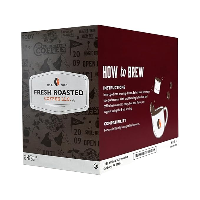 Fresh Roasted Coffee, Butter Rum, Flavored Coffee Pods, 72 Count