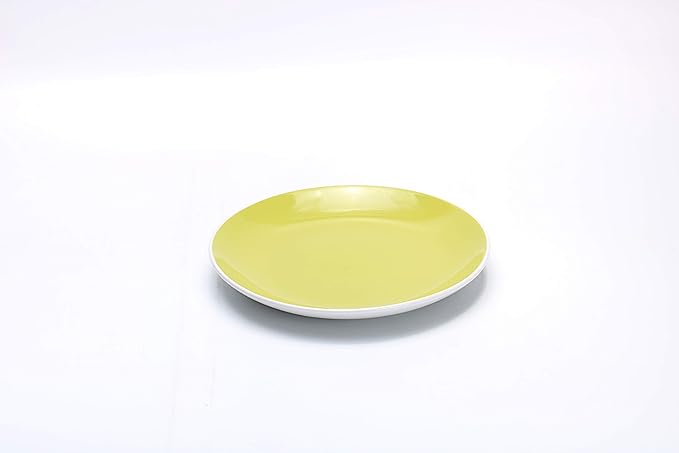 Stoneware 18pc Dinner Set, Outside White + Insdie Green