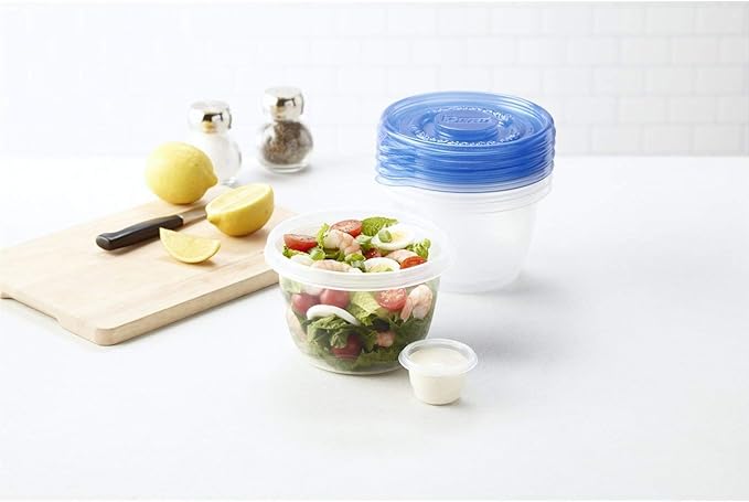 Glad Food Storage Containers - To Go Lunch Containers - 32 Ounce - 4 Containers