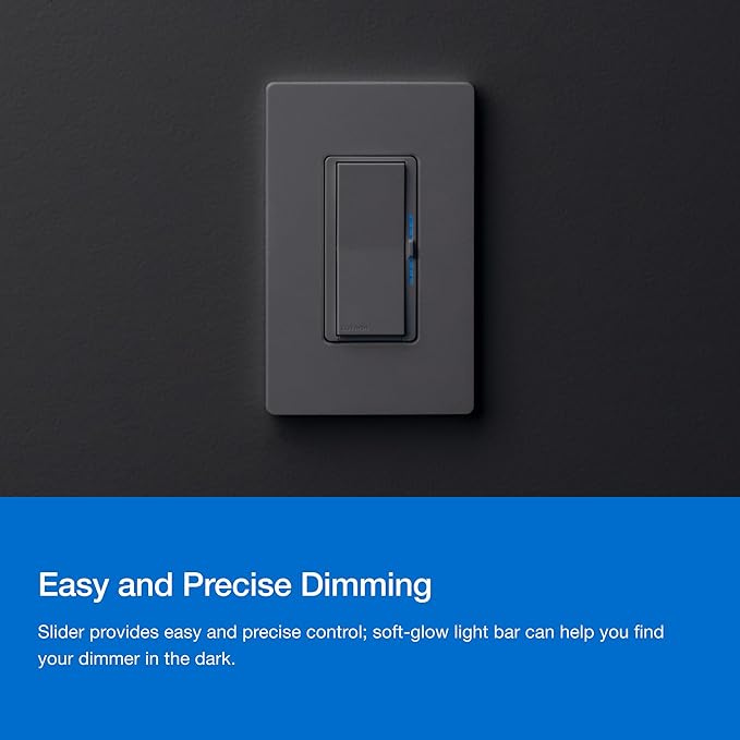 Lutron Diva Smart Dimmer Switch Kit for Caseta Lighting w/ Hub, Pico Remote & Pedestal, Smart Dimmer Works with Apple Home, Ring, Google Home, 3 Way, DVRF-BDG-1DP-A