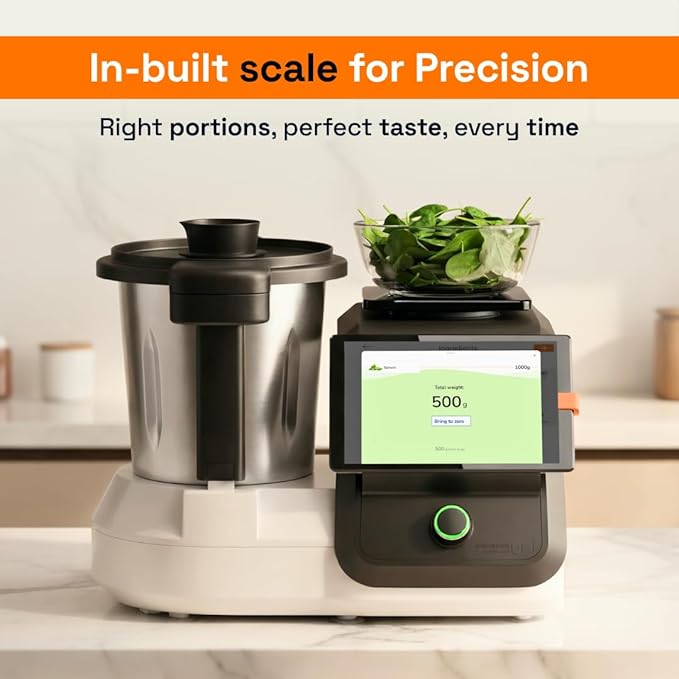 upliance AI Cooking Assistant | 750+ Recipes | AI Powered | 12 Modes | Weighing Scale | App & WiFi | 220-204V | Use with Transformer in USA