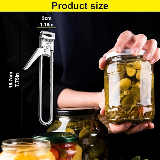 Adjustable Multifunction Bottle Cap Opener Stainless Steel Lids Off Jar Opener, 2025 Upgrade Adjustable Multifunctional Stainless Steel Can Opener Jar Opener for Weak Hands Seniors (2)