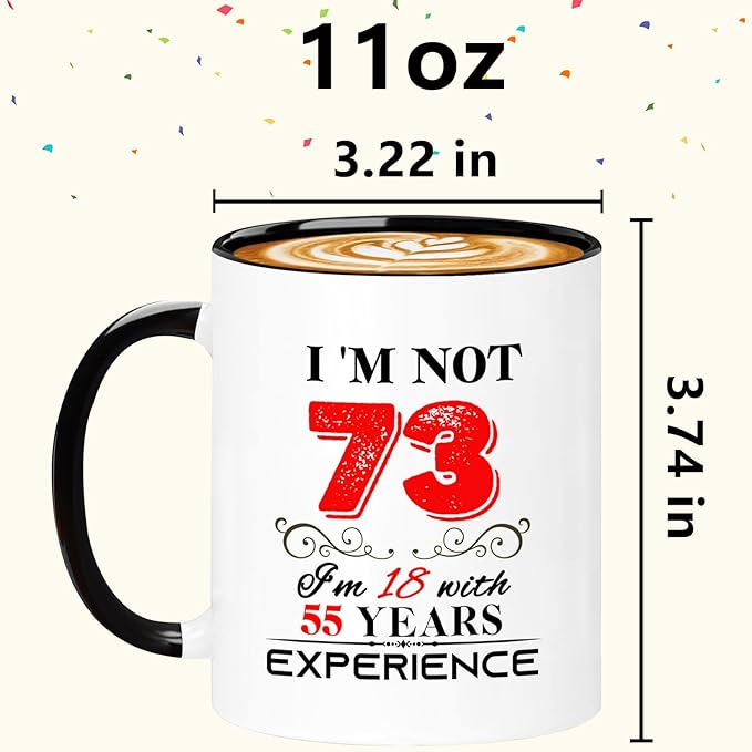 1952 73th Birthday Mug for Women Men, Turning 73 Year Old Birthday Gifts for Mom, Dad, Grandma, Grandpa, Wife, Husband, Daughter, Sister, Best Friends, Coworkers, Her, Him, 11oz Coffee Cup